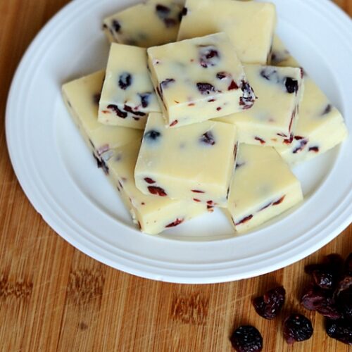 White Chocolate & Cranberry Fudge Baking with Granny