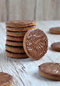 Chocolate Digestives biscuit recipe from Baking with Granny.