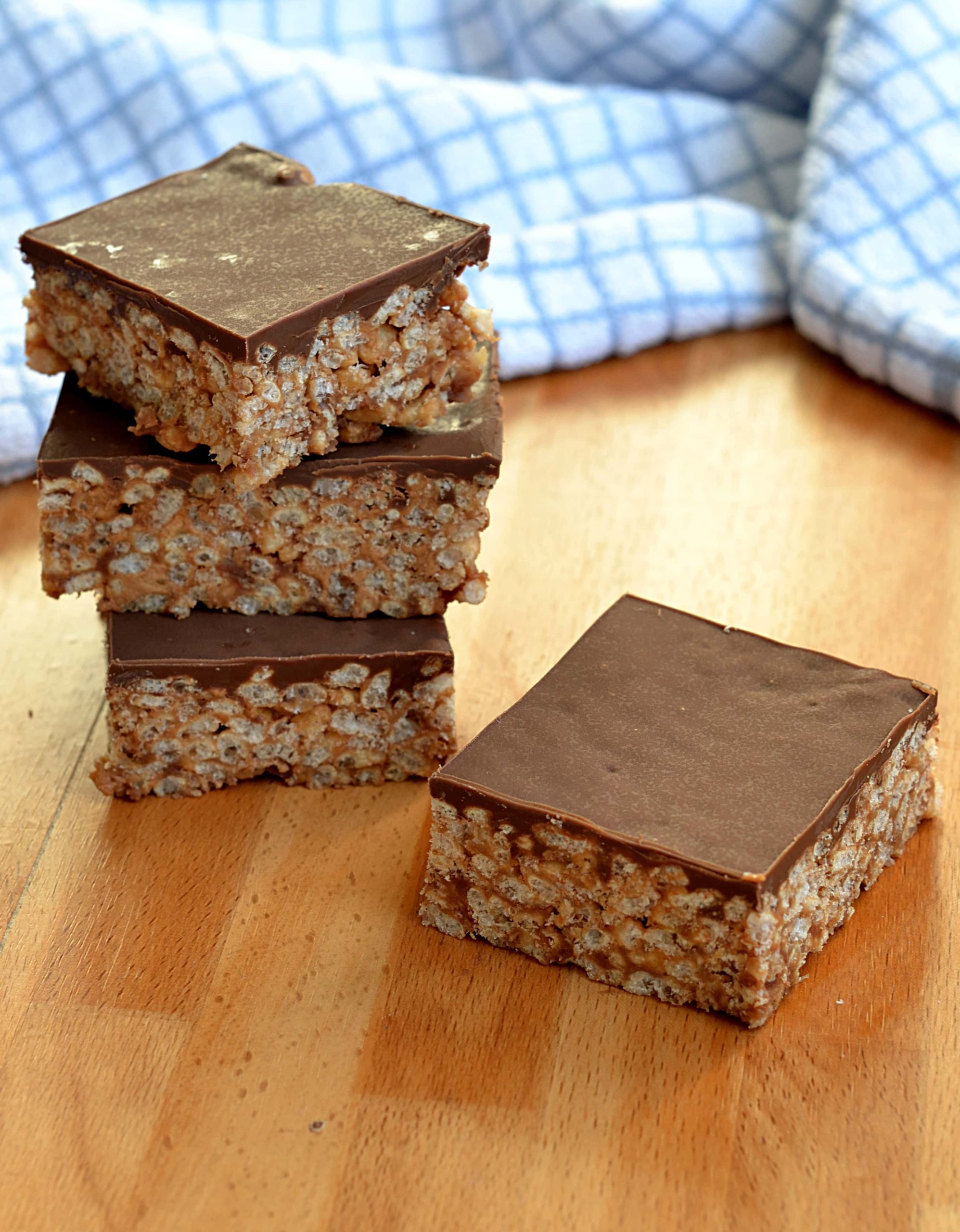 Mars Bar Slice recipe from Baking with Granny. Rice crispes and mars bars base, with a chocolate layer.