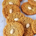 Perkins Biscuits Recipe - Baking with Granny. Traditional Scottish biscuits. Sweet, crunchy, oaty and loving topped with an almond.