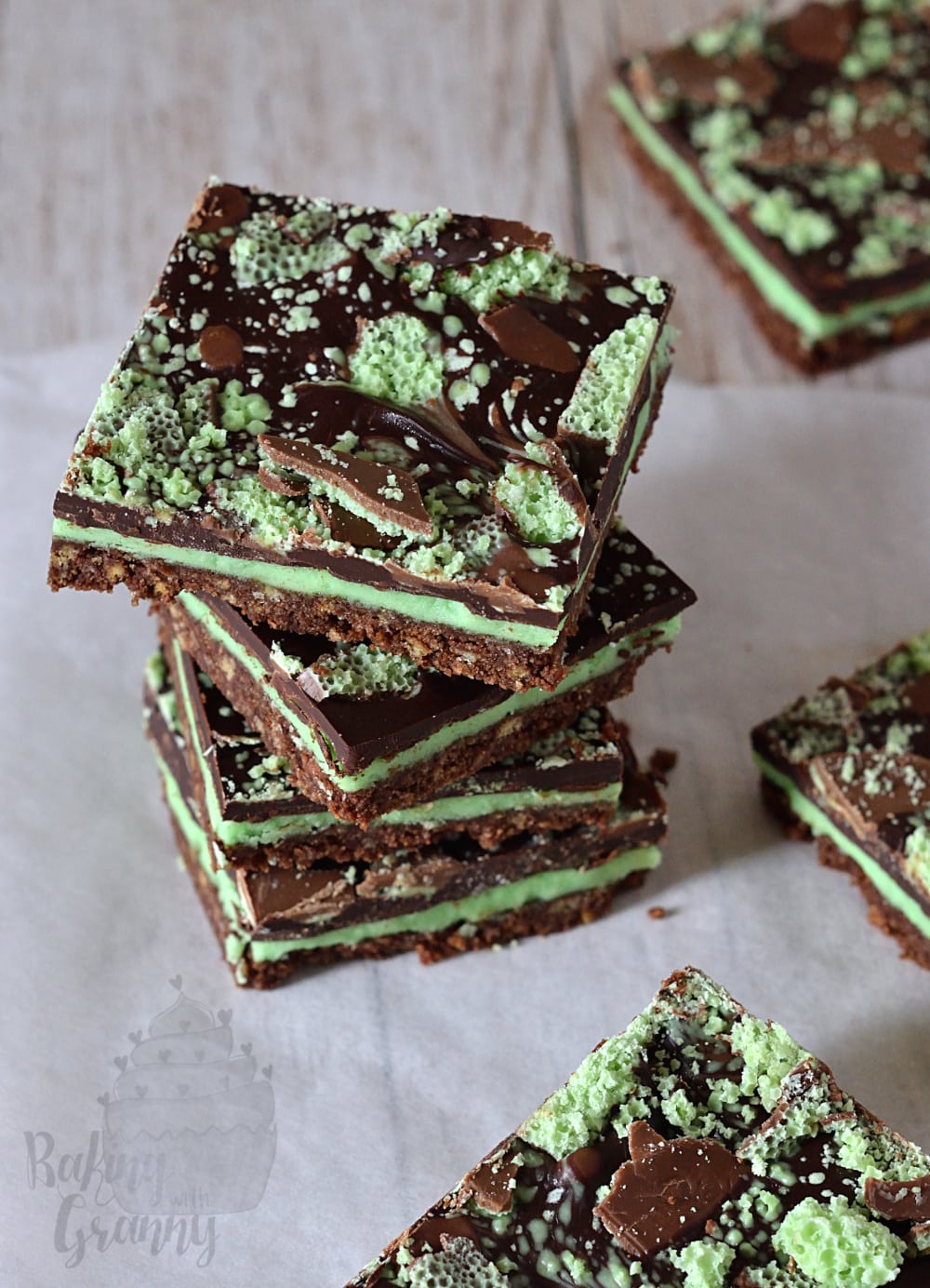 Peppermint Slice Baking with Granny
