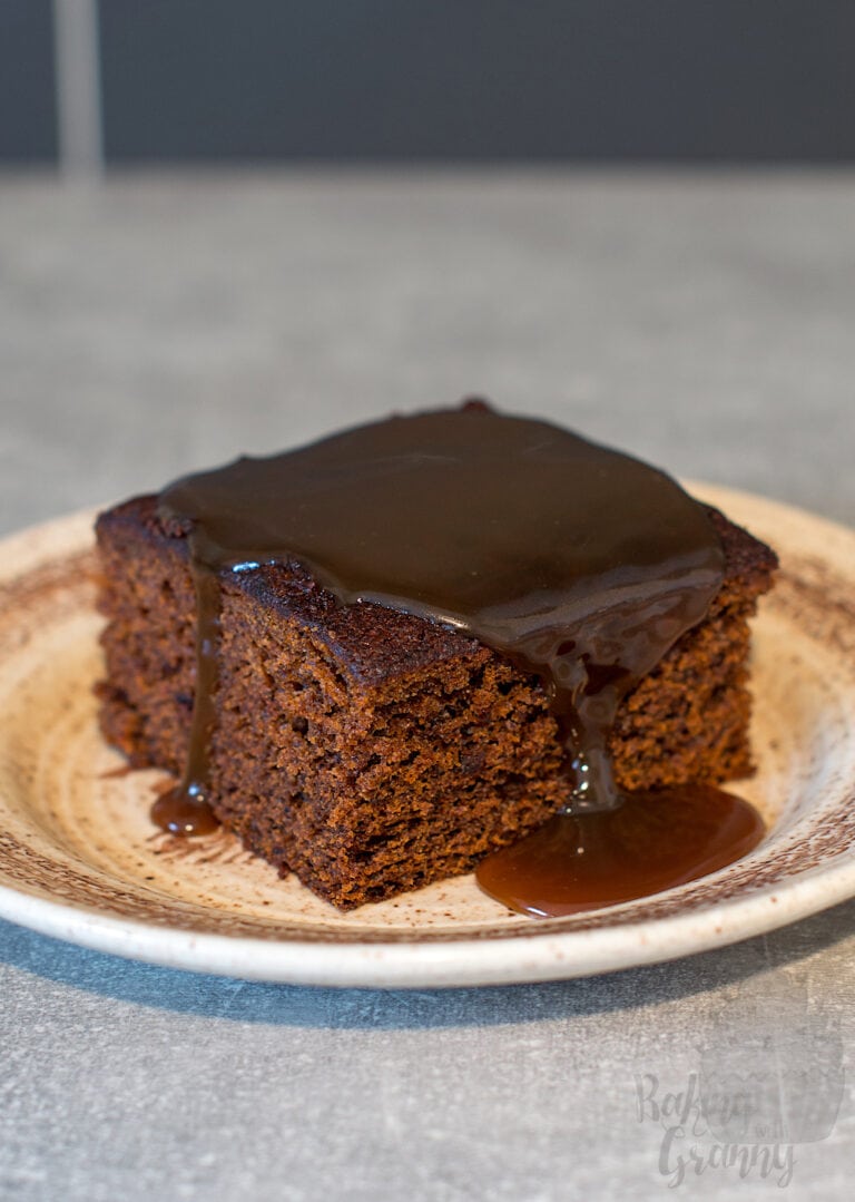 Sticky Toffee Pudding recipe from Baking with Granny. Sweet, moist date sponge, drowned in a sweet and creamy toffee sauce.