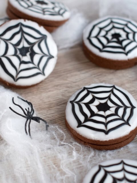 Spider web biscuits recipe from Baking with Granny.