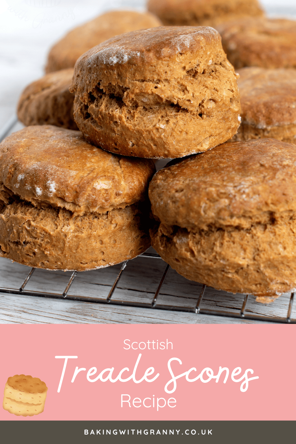 Treacle Scones recipe from Baking with Granny. Easy recipe from Scotland for authentic treacle scones.