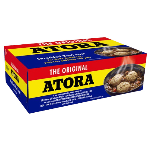 Box of Atora shredded beef suet.