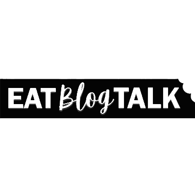 Logo for the food blogging podcast, Eat Blog Talk.