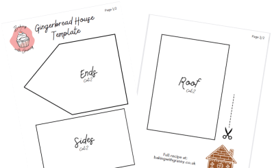 Free Printable Download Gingerbread House Template Gingerbread House Template. Free, printable download for a homemade gingerbread house.