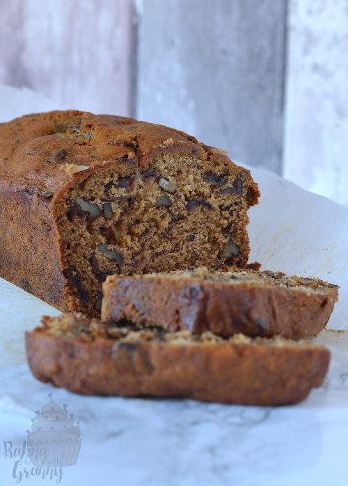 Date and Walnut Cake Date Walnut Cake recipe from Baking with Granny. Deliciously moist date and walnut loaf, easy to make.